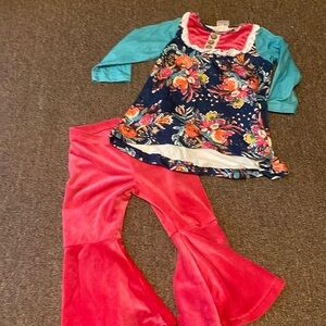 Sparkle in Pink velvet pink set